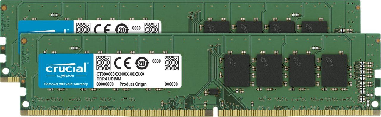 Crucial CT2K8G4DFS8266 16 GB Kit (8 GBx2) (DDR4, 2666 MT/s, PC4-21300, Single Rank x8, DIMM, 288-Pin) Memory