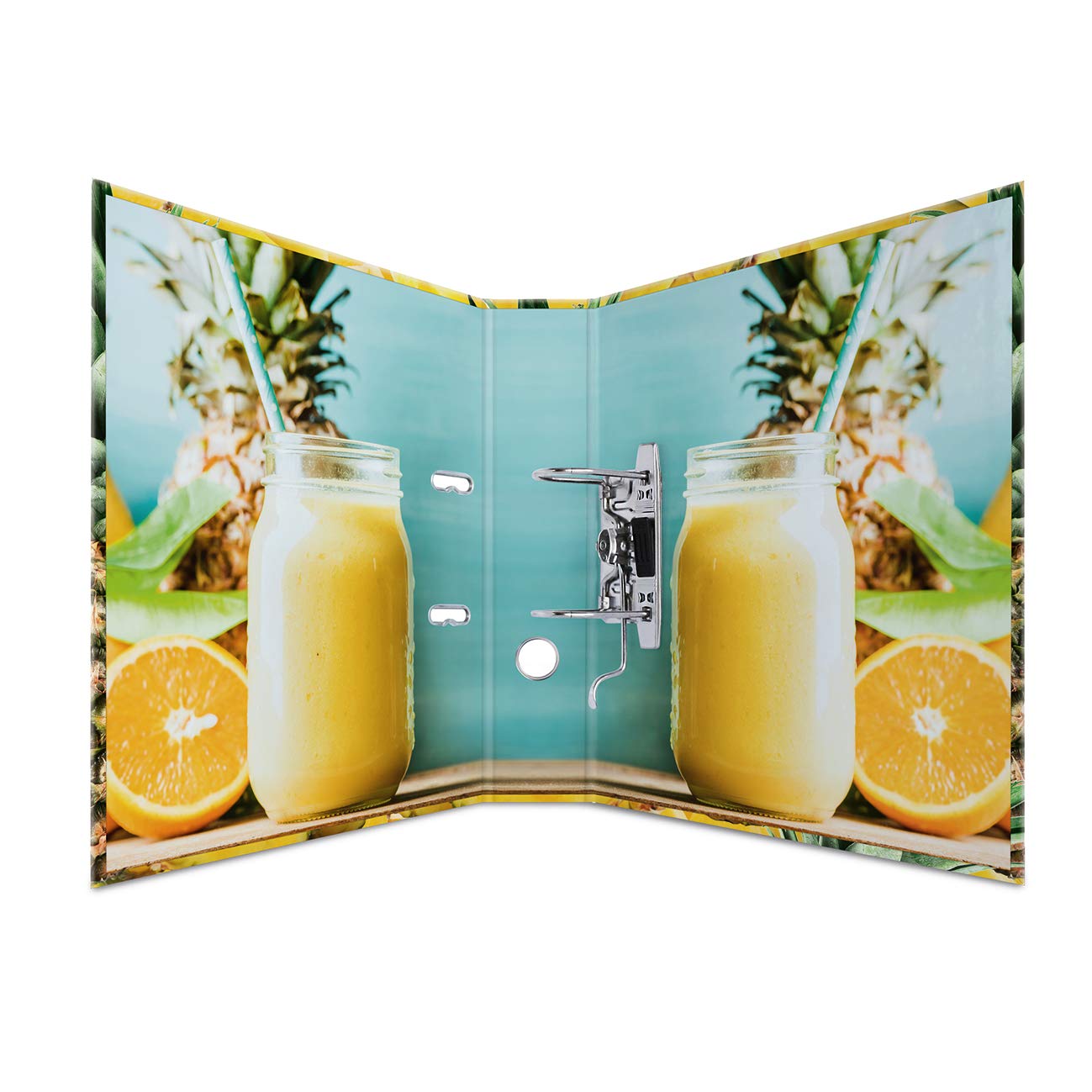 HERMA Lever Arch File Fruits with Pineapple Motif, A4, 70 mm Spine, with Inner Print, 1 Folder