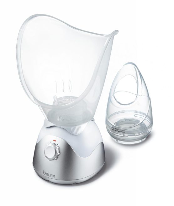 Beurer FS50 Facial Sauna | Steam cleansing for more effective cleaning | Mouth and nose attachment for steam treatment of colds and congestion | Adjustable steam output | Compatible with aroma oils