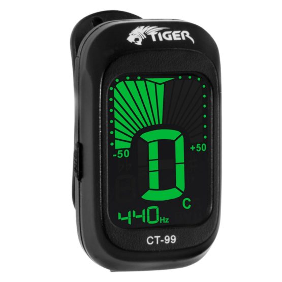 TIGER CT-99 | Chromatic Clip-On Tuner | Guitar Tuner | For Electric, Acoustic, Bass Guitar, Ukulele, Violin, Banjo | Black - Image 2