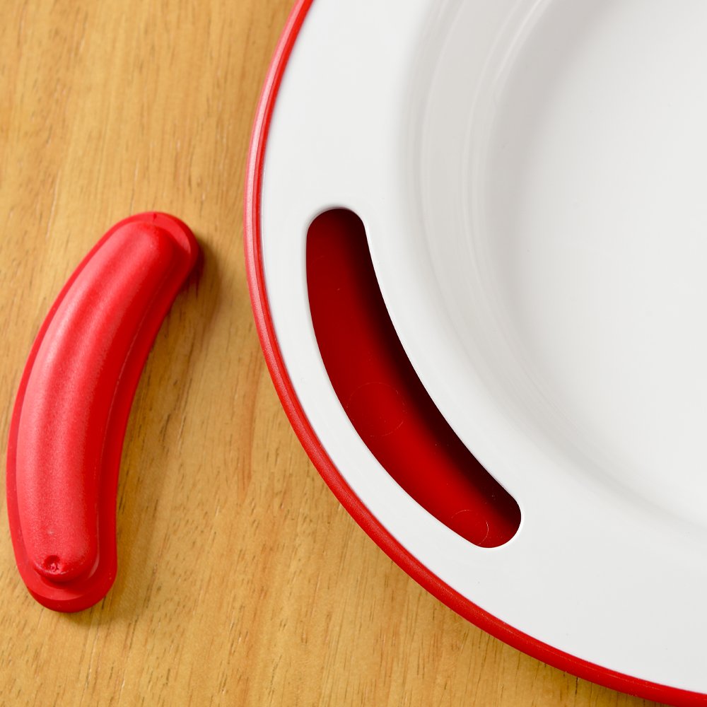 Soft Grip Keep Warm Thermo Plate Healthcare, Red/White, Medium - Image 4
