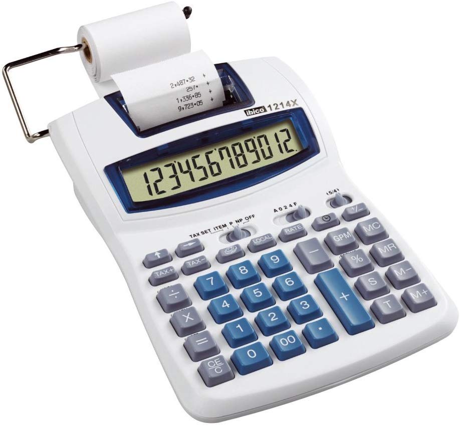 Rexel Ibico 1214X Calculator Eu, Blue, White - Image 2