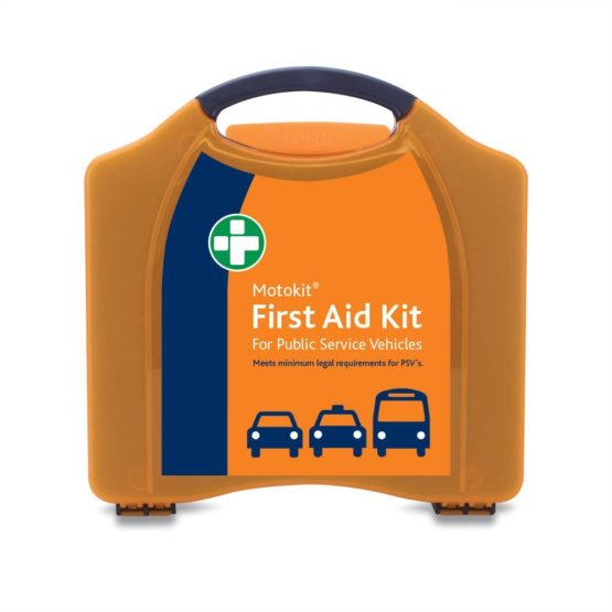 Public Service Vehicle First Aid Kit - PSV - in Large Orange Compact Aura Box - Wall Mountable Bracket - Image 2