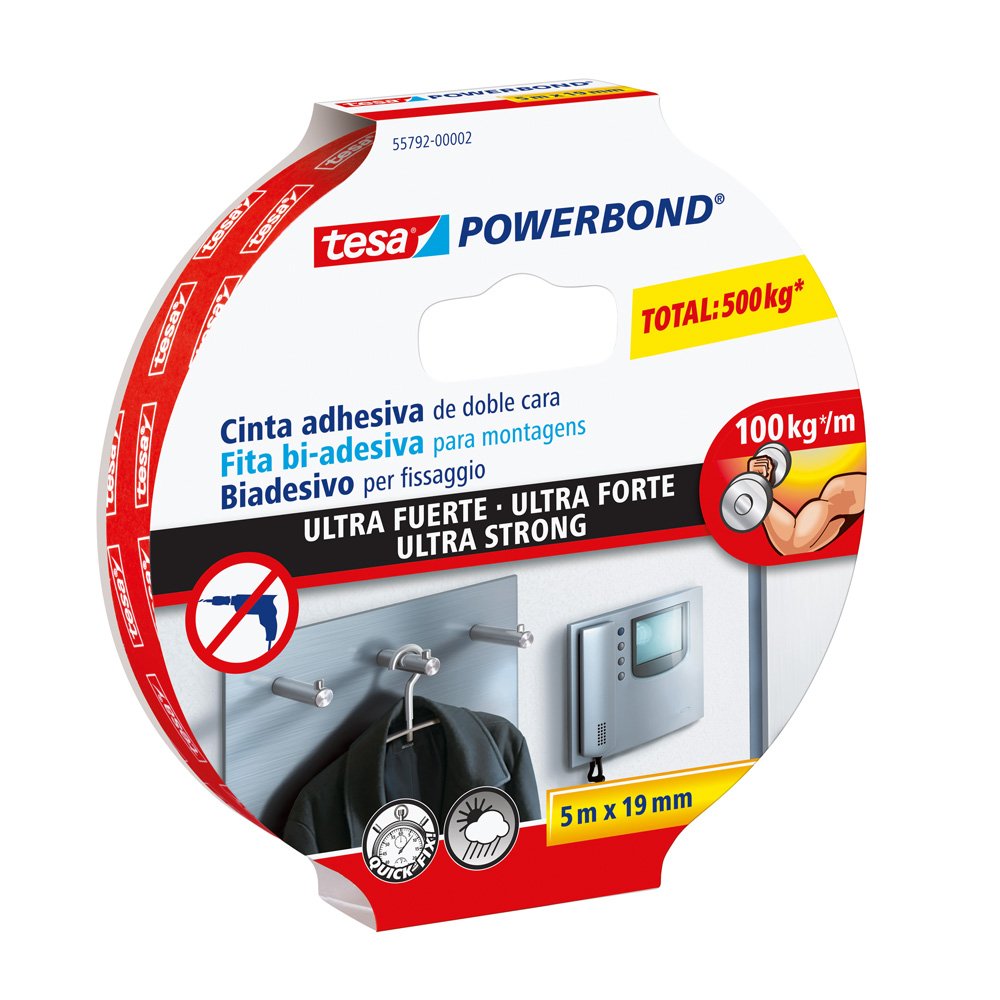 tesa Powerbond Ultra Strong Ruban Adhésif de Montage Double Face Extra Fort
