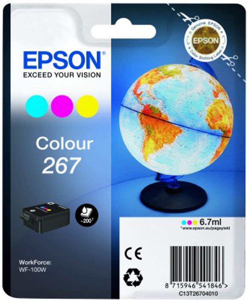 Epson 267 Globe Multipack Ink Cartridges, Cyan