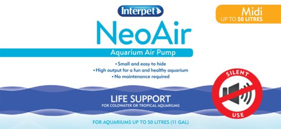 Interpet NeoAir Pump, Silent, High Output Powerful Oxygenator for Small Nano Aquarium Fish Tank, Coldwater, Tropical up to 50 Litre - Image 4
