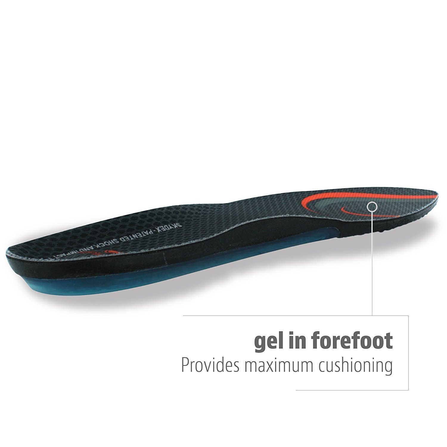Sofsole Womens Airr Sport Insole 57102 Black 41 EU, Grey, Orange, 6-9 UK - Image 4