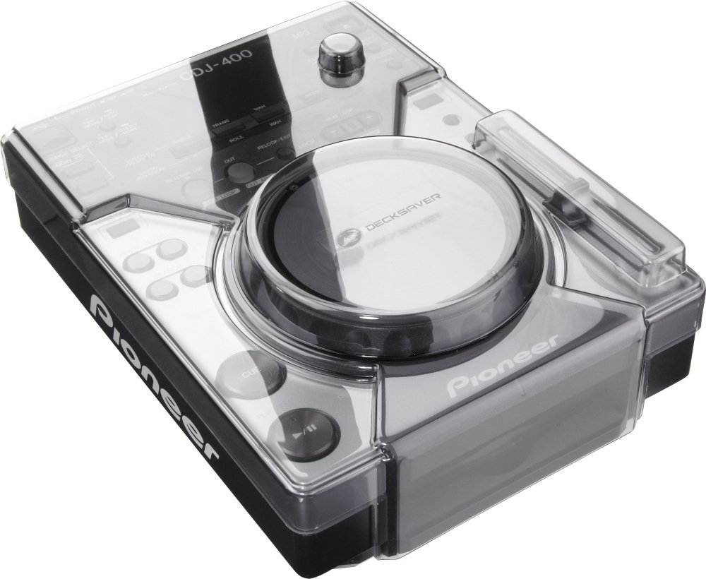 Decksaver Cover for Pioneer DJ CDJ-400, Super-Durable Polycarbonate Protective lid with Smoked/Clear Transparency