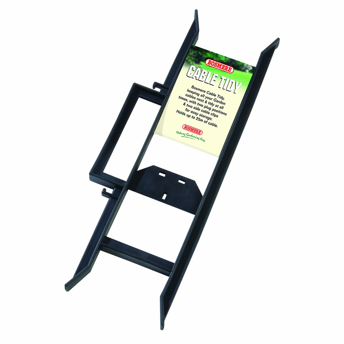 Bosmere Cable Tidy, G378, Black, 36 x 14 x 2 cm