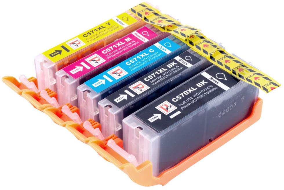 PerfectPrint Compatible Ink Cartridge Replacement for Canon PIXMA MG5750 MG6850 MG5751 MG6851 MG5753 MG5752 MG6852 MG6853 MG5700 MG6800 TS6050 TS6052 TS6051 TS5055 TS5053 MG7751 (5-Pack)