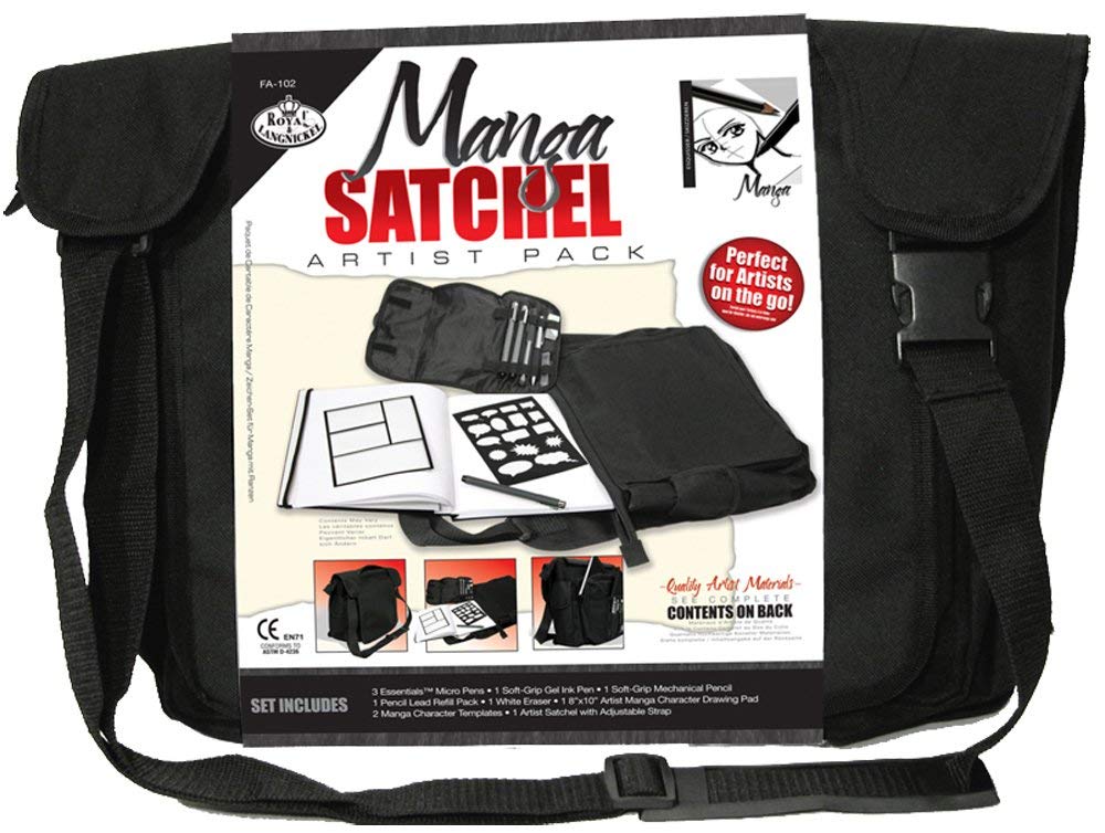 Royal and Langnickel Manga Satchel Artist Set, Black