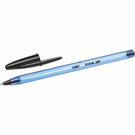 BIC 921263 Cristal Soft Ballpoint Pens Non-Retractable Black Box of 50 - Image 2