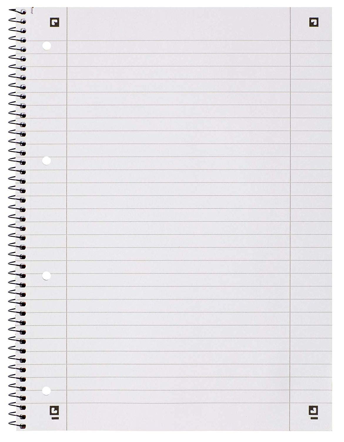 Oxford College Notepad School A4 Squared with Double Margin, 80 Sheets Type 27 ruling - Lined Middle Margin li. & re. Pack of 10 Orange - Image 3