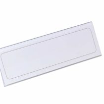 Durable Table Place Name Holder 61 x 210 mm Transparent | Pack of 25 | Ideal for Meetings, Conferences, Events, etc.