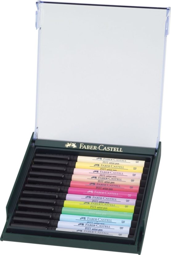 Faber-Castell Pastel Tones Pitt Brush Pen (Pack of 12) - Image 2