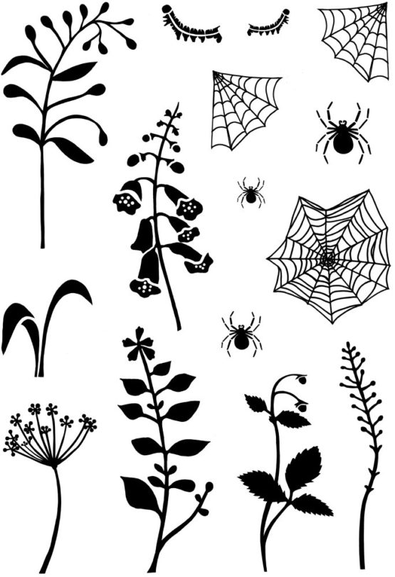 Card-io CDCCSTBAC01 Backyard Blooms Clear Stamps, Synthetic Material, 14.7x10.4x0.3 cm