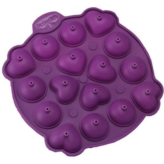 Drer Cake-Pops Mould Flexxibel Love of Silicone 16 Cups 20x21x6 cm in Violet, Purple, 20 x 21 x 6 cm