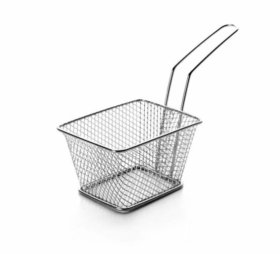 IBILI Mini Frying Basket Square, Stainless Steel, Silver, 9 x 10.5 x 18 cm