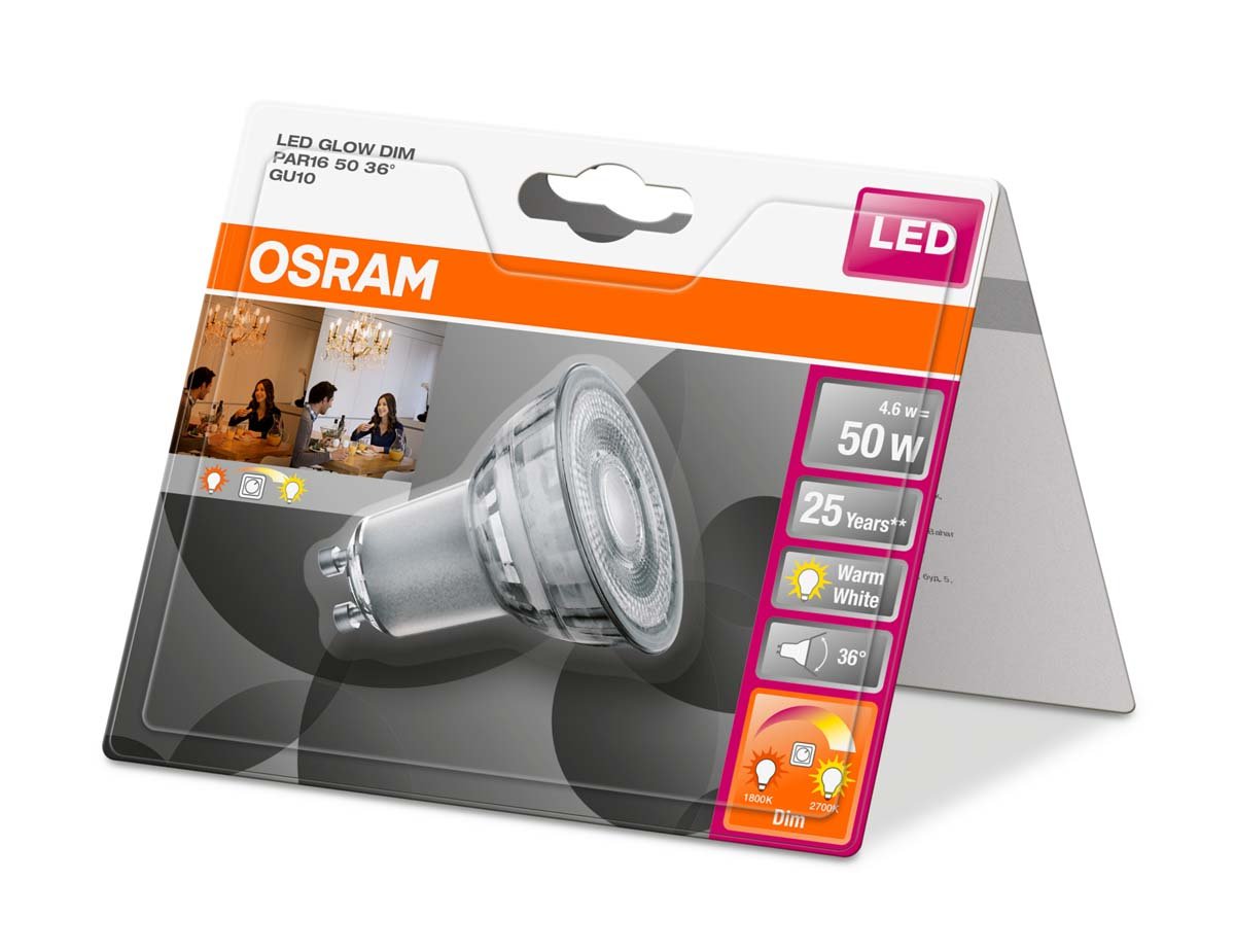 Osram LED Reflector Lamp Base: GU10 Warm white/2700 K/4.60 W LED Superstar PAR16 Reflector Bulb Replacement for 50 W Glowdim - Image 4