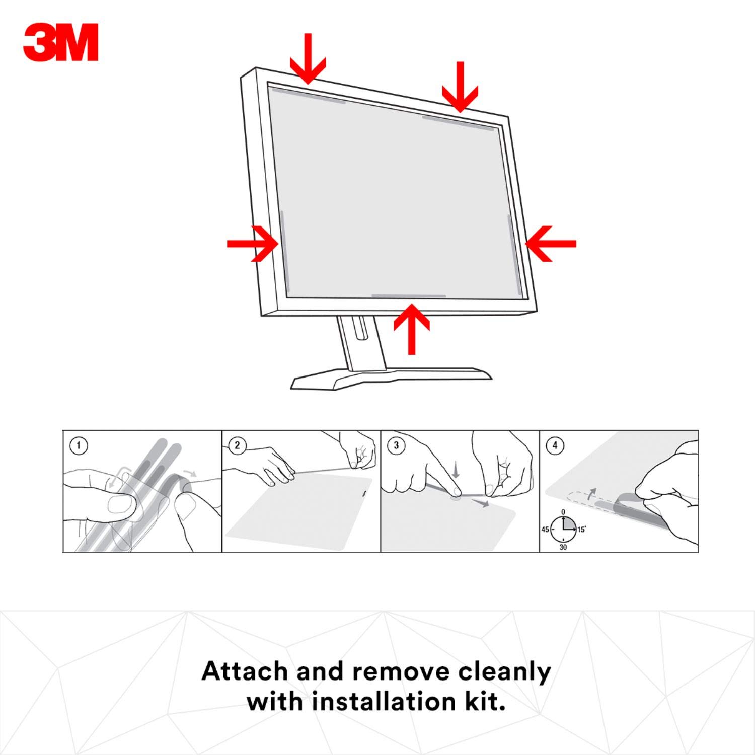 3M AG200W9B AG 20.0W9 Anti-Glare Filter, Matte, 20 Inch with 16:9 Aspect Ratio - Image 4