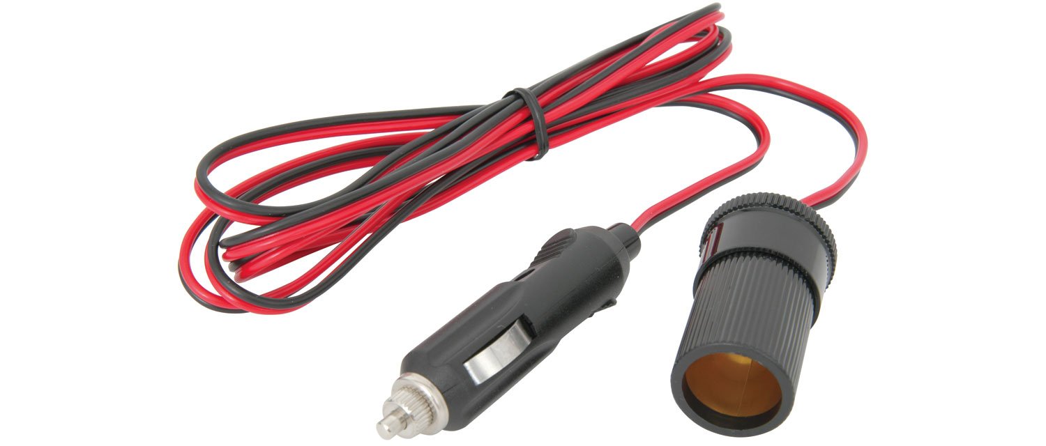 Mercury 2.0 m Cigar Lighter DC Extension Lead Cable, Black, 2 Meters