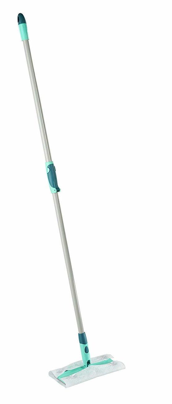 Leifheit Clean and Away Dusting Mop with Telescopic Handle, Includes 5 Dusting Mop cloths, 26cm wide, Adjustable handle 86-141 cm, Floor Mop for Dry Floor Cleaning - Image 3