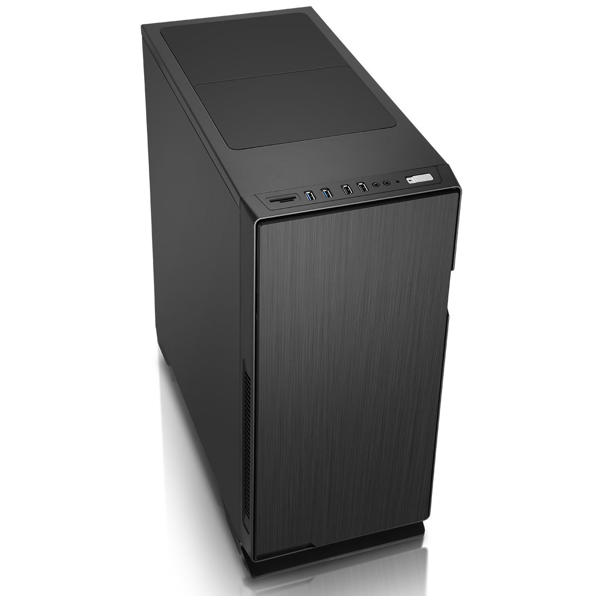 GameMax Silent Mid-Tower PC Gaming case, ATX, Sound Dampening, SD/TF Card Reader Built-In, Black - Image 3