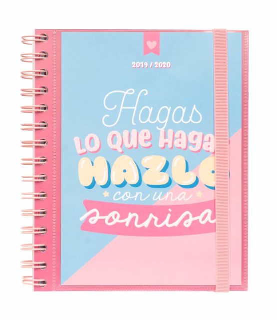 Carouge 2019-2020  Academic Diary, Organiser, Calendar, Agenda. Week to View Twin Wire Spiral Binding Mid Year Student Daily Planner. Runs from September 2019 Until June 2020-10 Months.