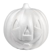 Rayher Styrofoam-Pumpkin, White, 25 x 24.3 x 24.3 cm
