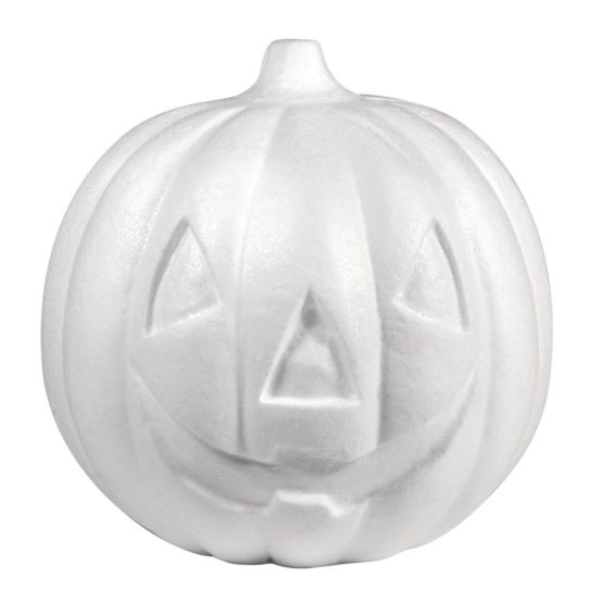 Rayher Styrofoam-Pumpkin, White, 25 x 24.3 x 24.3 cm