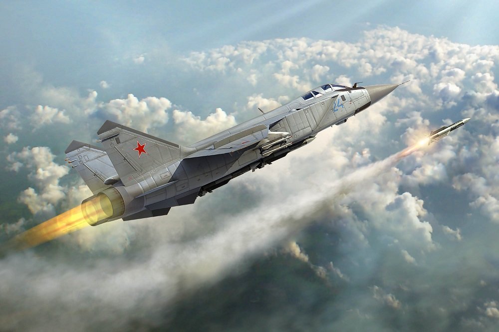 Hobbyboss 81753 "Russian MiG-31 Foxhound Plastic Model Kit, 1:48 Scale