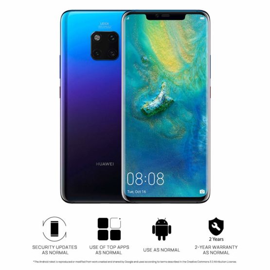 HUAWEI Mate 20 Pro 128 GB 6.39-Inch 2K FullView Android 9.0 SIM-Free Smartphone with New Leica Triple AI Camera, Single SIM, UK Version - Twilight - Image 2