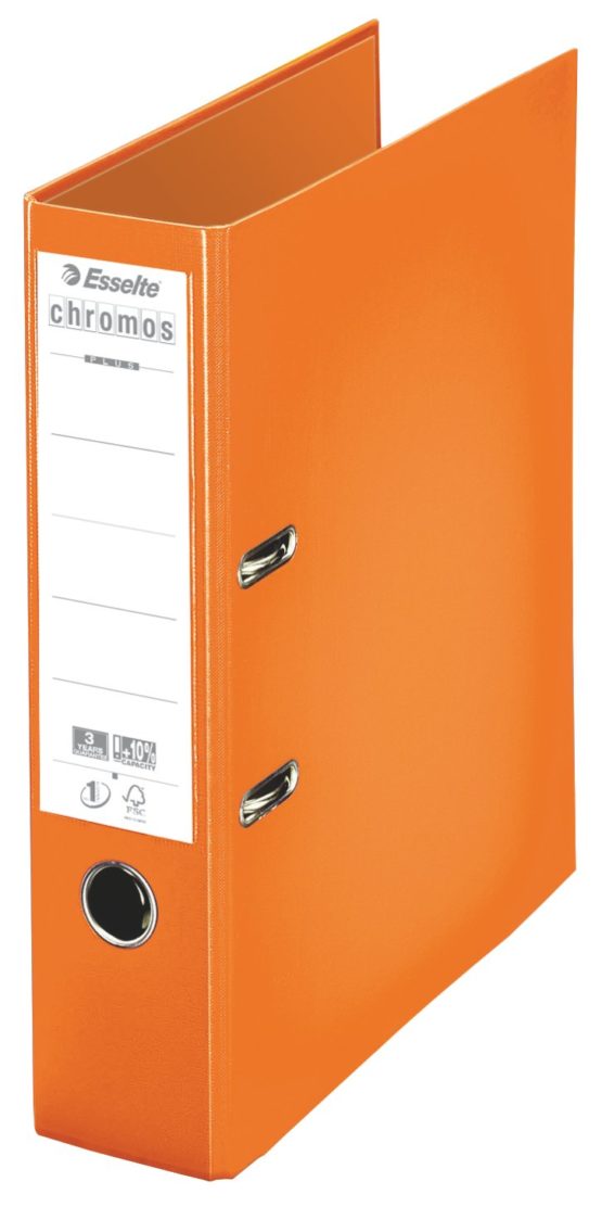 Esselte Chromos Lever Arch Files - Pack of 10 80 mm Spine Orange