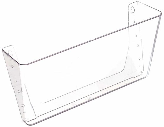 Deflecto Literature Wall Pocket Stackable A4 Landscape Crystal Ref DE73201