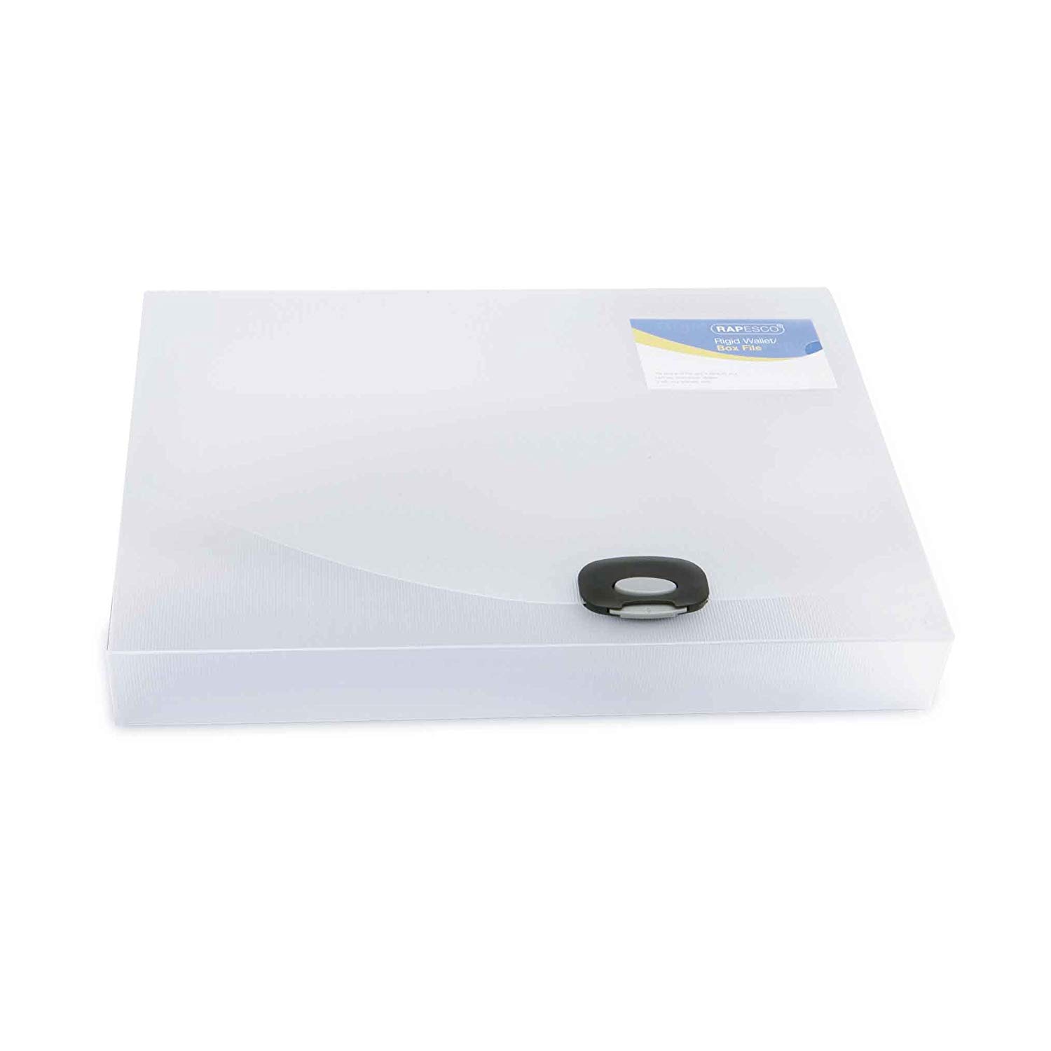 Rapesco 0711 Rigid Box File, 40 mm Spine, A4, Transparent, Clear