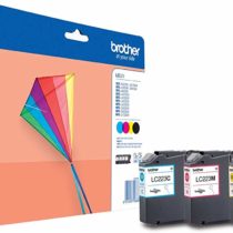 Brother LC-223BK/LC-223C/LC-223M/LC-223Y Inkjet Cartridges, Black/Cyan/Magenta/Yellow, Multi-Pack, High Yield, Includes 4 x Inkjet Cartridges, Brother Genuine Supplies