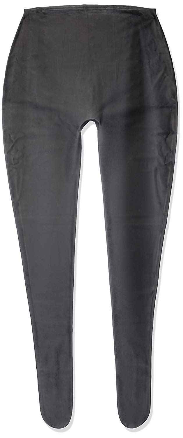 Panta Tights with Foot Whole Black of Latex XL, Black (Nero 001)