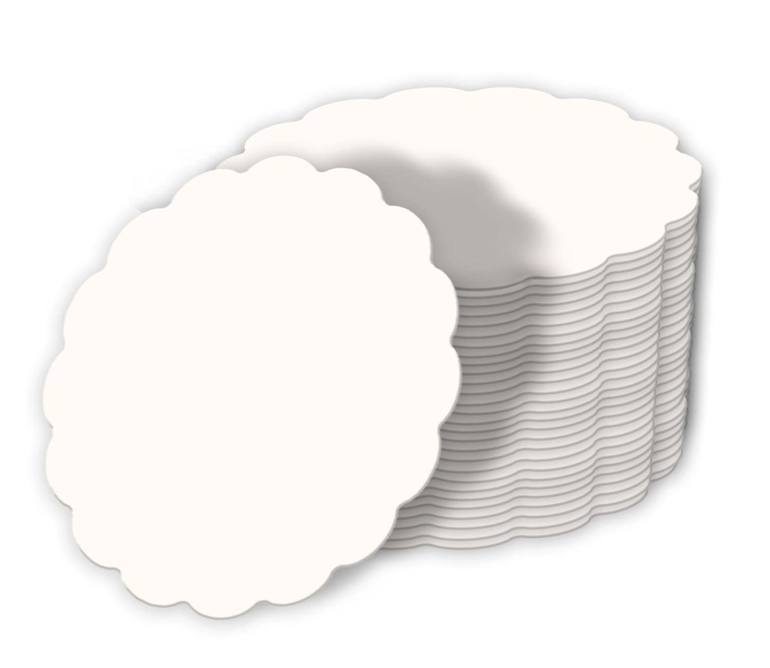 Ursus 25 blank beer felts, Rund Mit Wellenrand, 10 Cm - Image 3