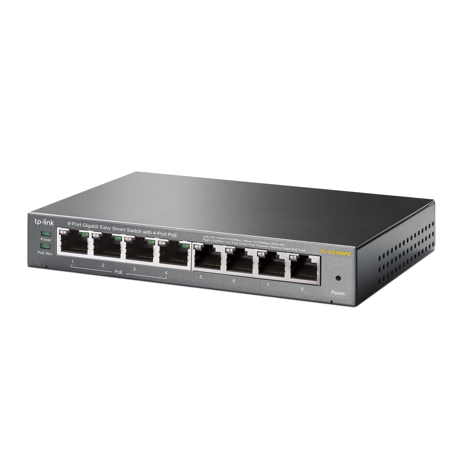 TP-Link TL-SG108PE 8 Port Gigabit PoE+ Switch, 4× PoE+ Ports (Up to 64W) Easy Smart Network Switch, VLAN, QoS, Fanless Design - Image 3