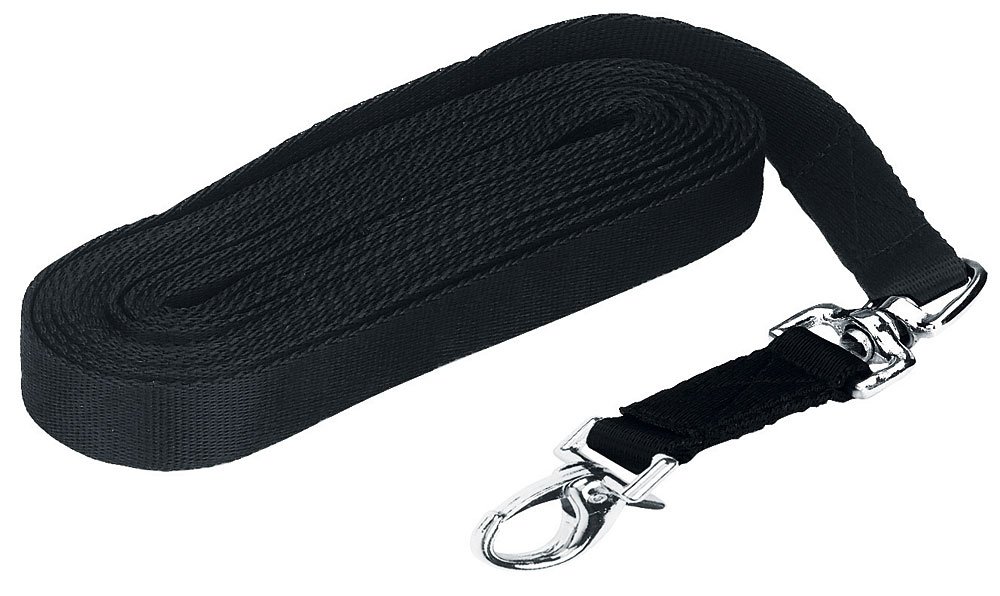 Kerbl Lunge Line, Snap Hook and Swivel, Lunge Lunging, 750 cm, Black, Länge 7,5 m