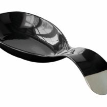 Premier Housewares Spoon Rest For Kitchen Black Enamel Spoon Holder / Utensil Rest Smooth Coating Teaspoon Rest Tough Stainless Steel Spoon Rests 18 x 20 x 4