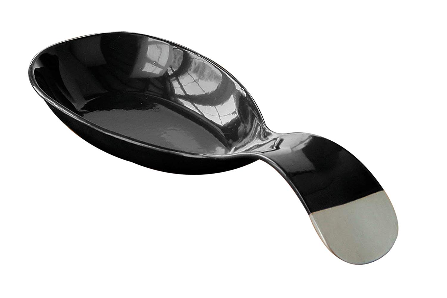 Premier Housewares 508834 Spoon Rest - Black H4 x W18 x D20cm, Black Matt, 7.3cm x 19.4cm x 2cm