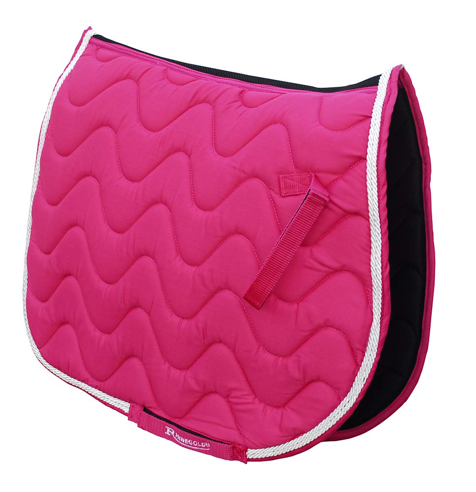 Rhinegold Wave Saddle Pad-Full-Raspberry