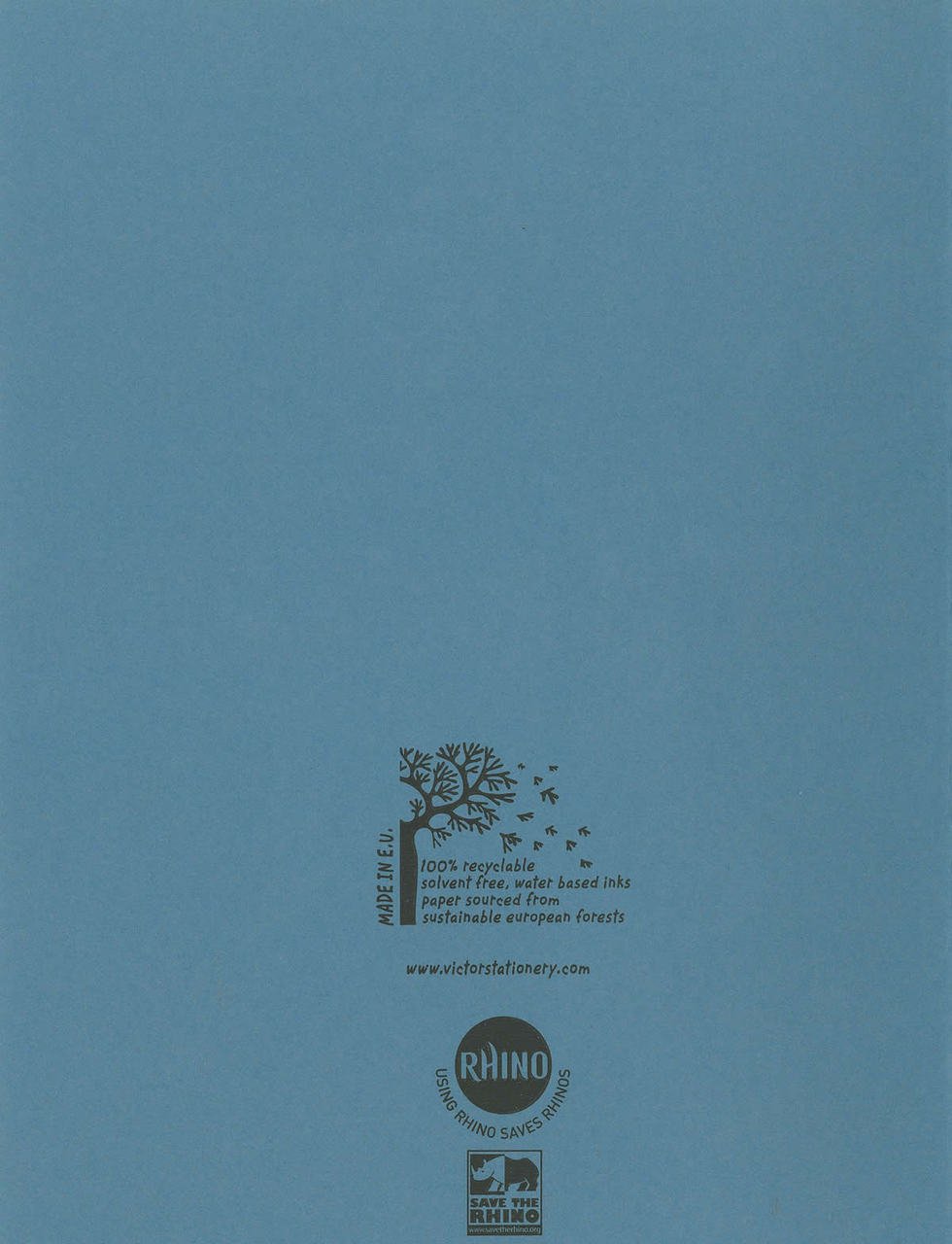 Rhino A4 Tinted Exercise Book, Light Blue Cover with Blue Coloured Paper, 10 Pack - Image 3