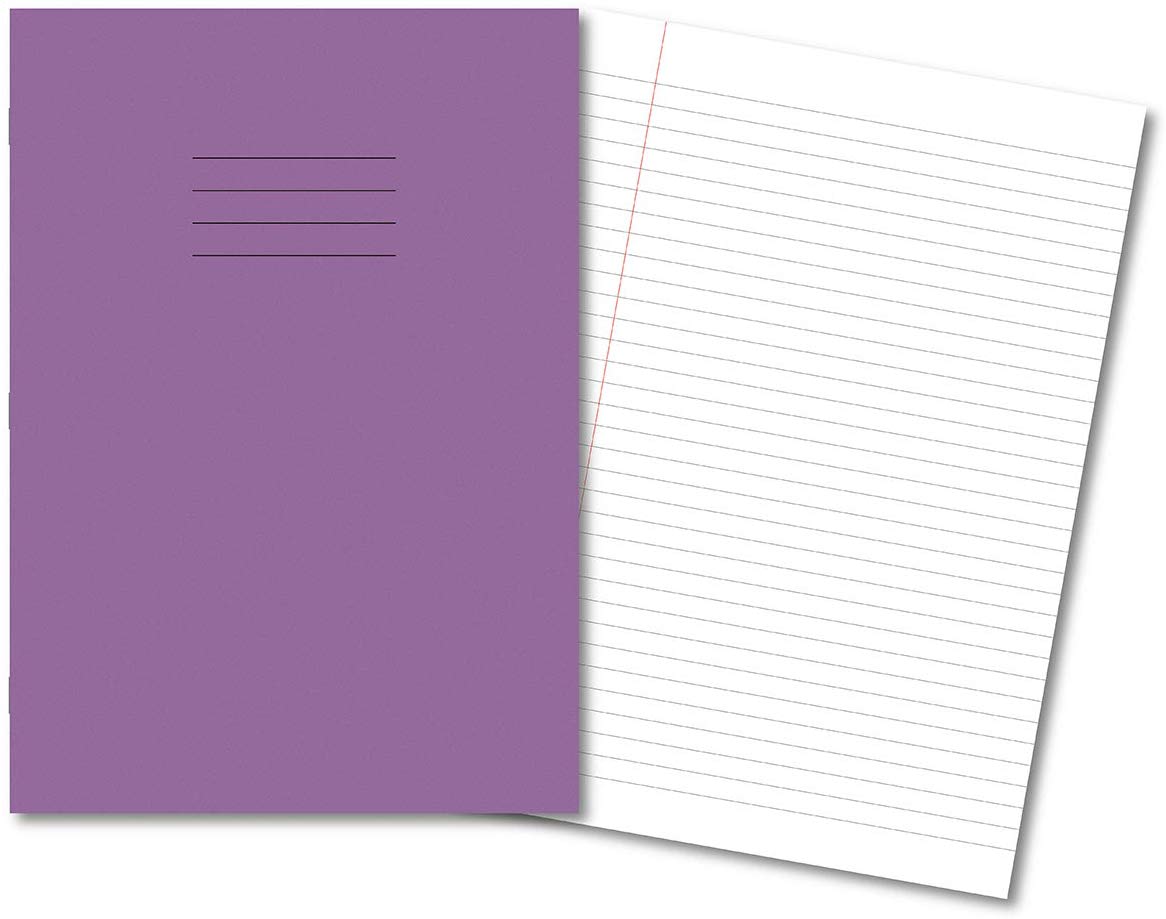 Hamelin A4 8 mm Ruled and Margin 64 Pages Exercise Book - Purple (Pack of 50) - Image 3