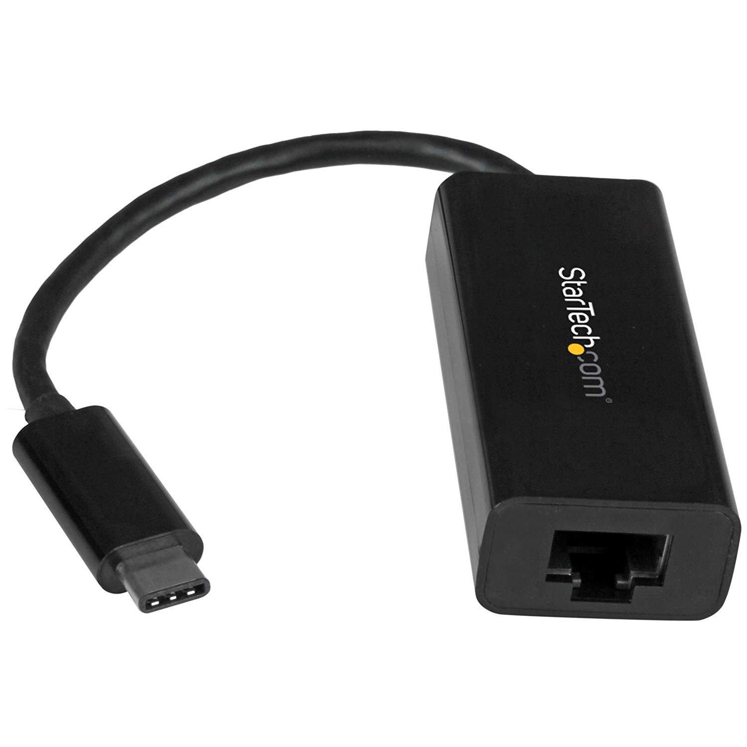 StarTech.com USB-C to Gigabit Ethernet Adapter, Black, Thunderbolt 3 Compatible, Windows & Mac