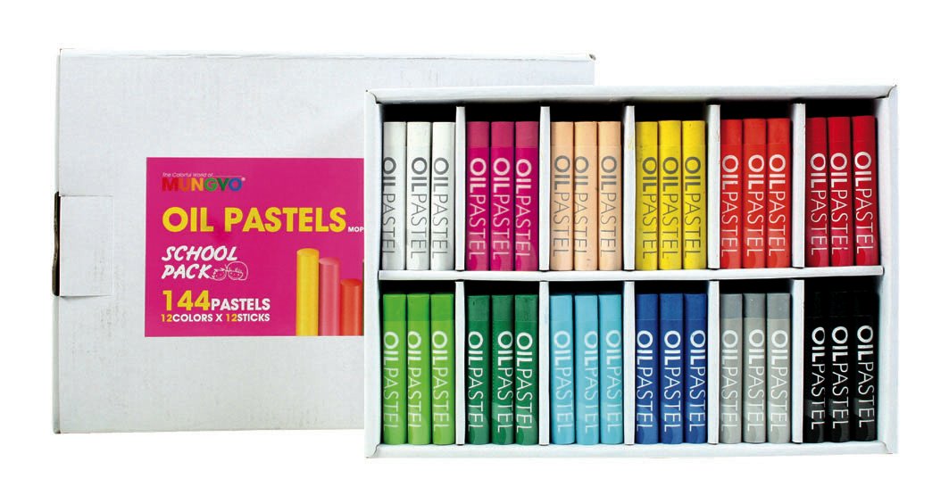 Artist Pastels Set 144 Oil Colours 11 x 70 mm Assorted Colours, 1 count (Pack of 144)