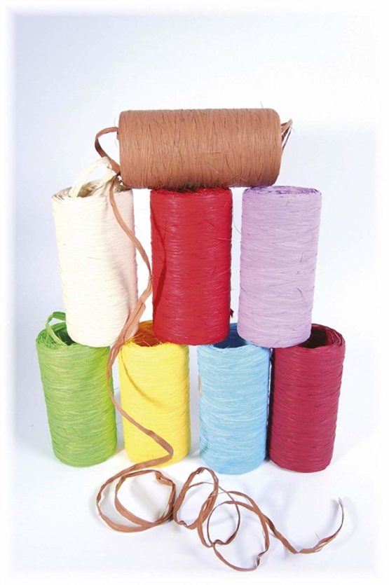 Clairefontaine Synthetic Raffia, 13 mm x 100 m - Lemon Yellow - Image 4