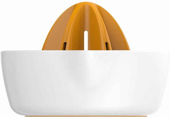 Fiskars Fruit Juicer, With Container, Diameter: 11.9 cm, Synthetic Material, Functional Form, White/Orange, 1016125 - Image 4