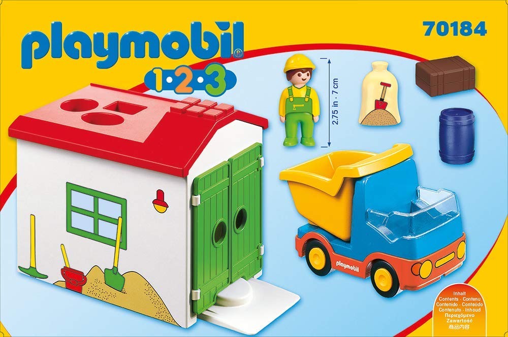 PLAYMOBIL 70184 1.2.3 Truck with Fillable Sorting Garage, educational toy, fun imaginative role-play - Image 3